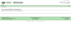Desktop Screenshot of math.ohiou.edu