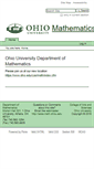 Mobile Screenshot of math.ohiou.edu